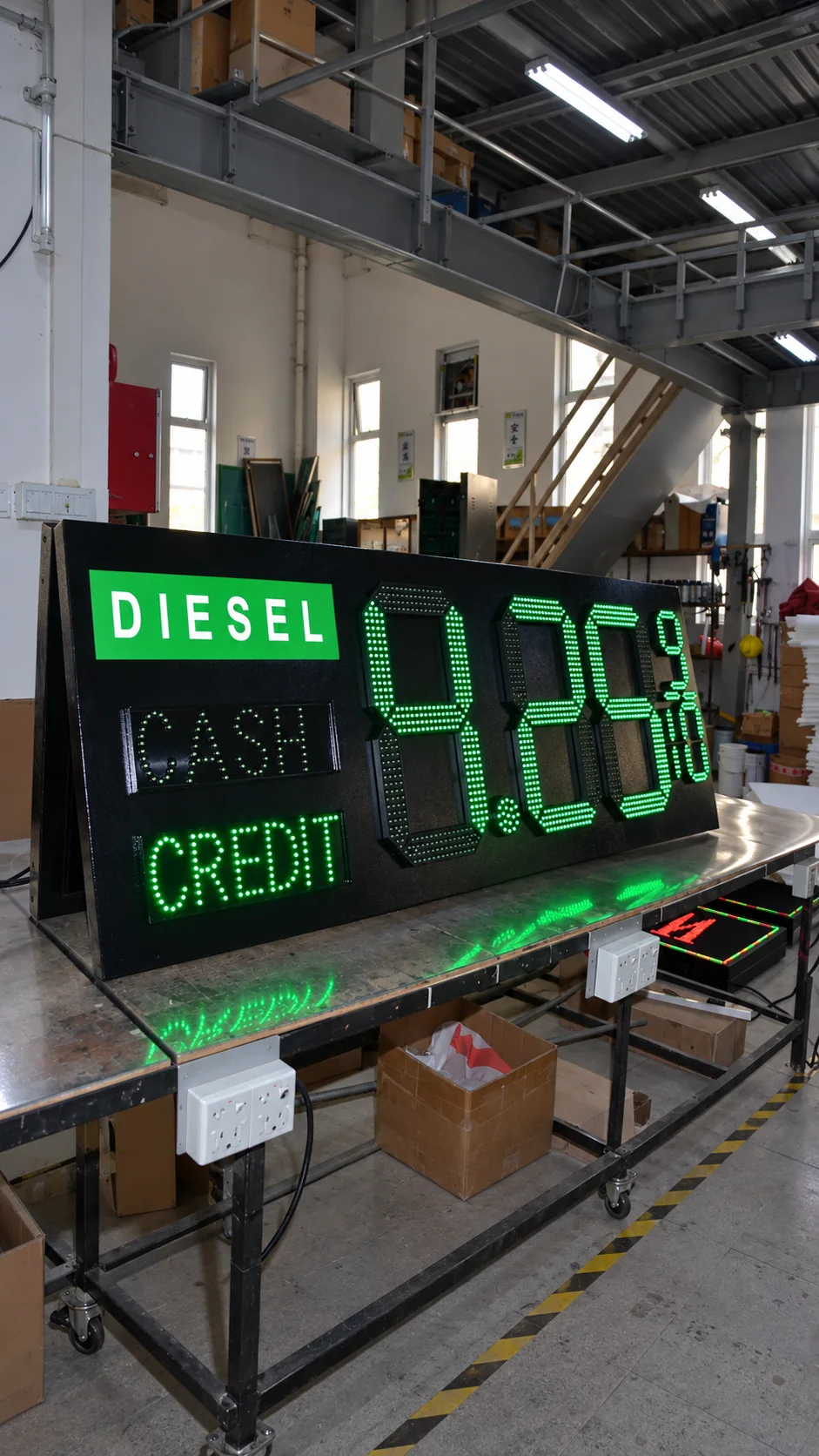 LED gas price sign face replacement